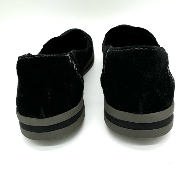 Earth Origins Black Suede Slip On Comfort loafers - Britt - Picture 4 of 8